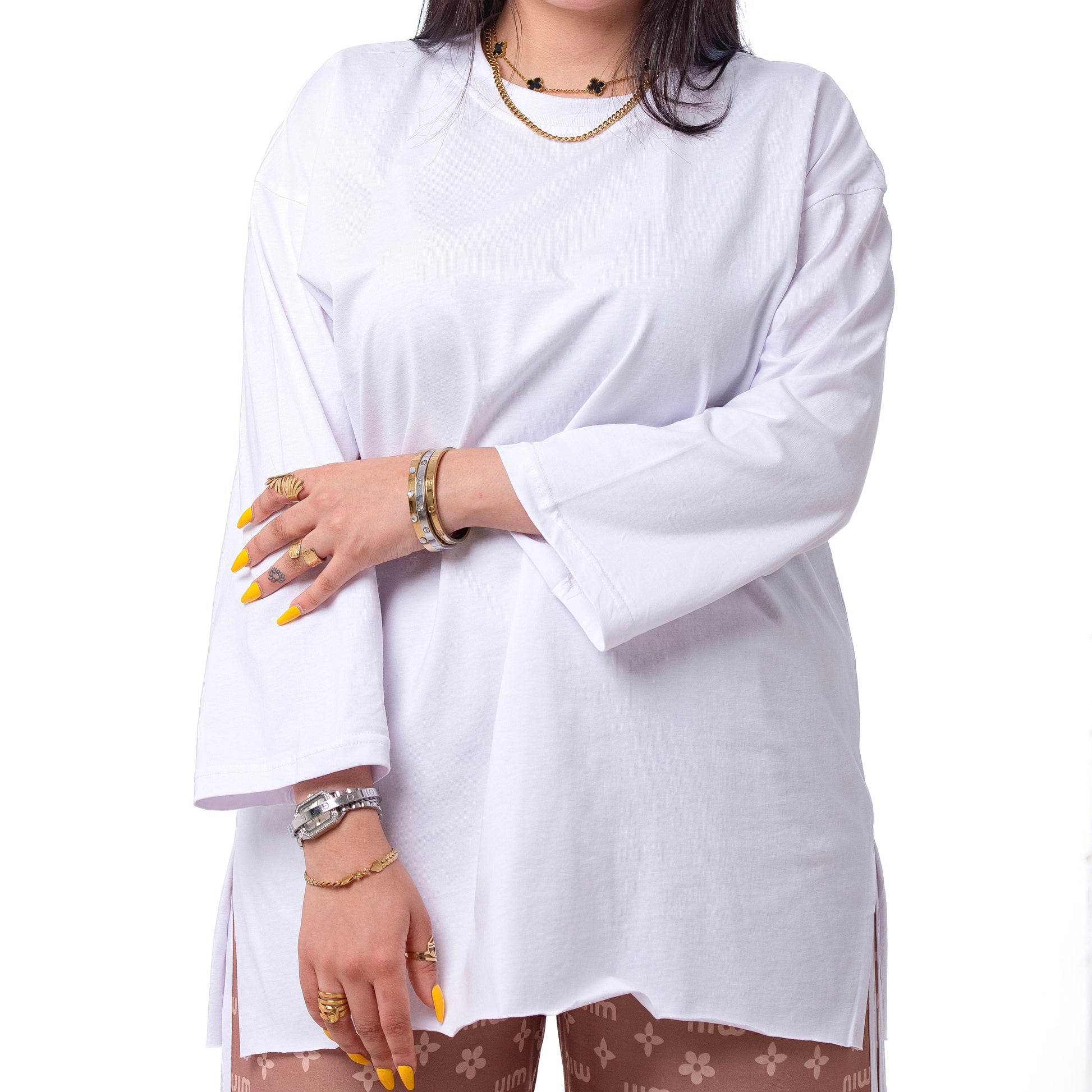 basic T-shirt cotton - long-sleeved - Mink Pink Store