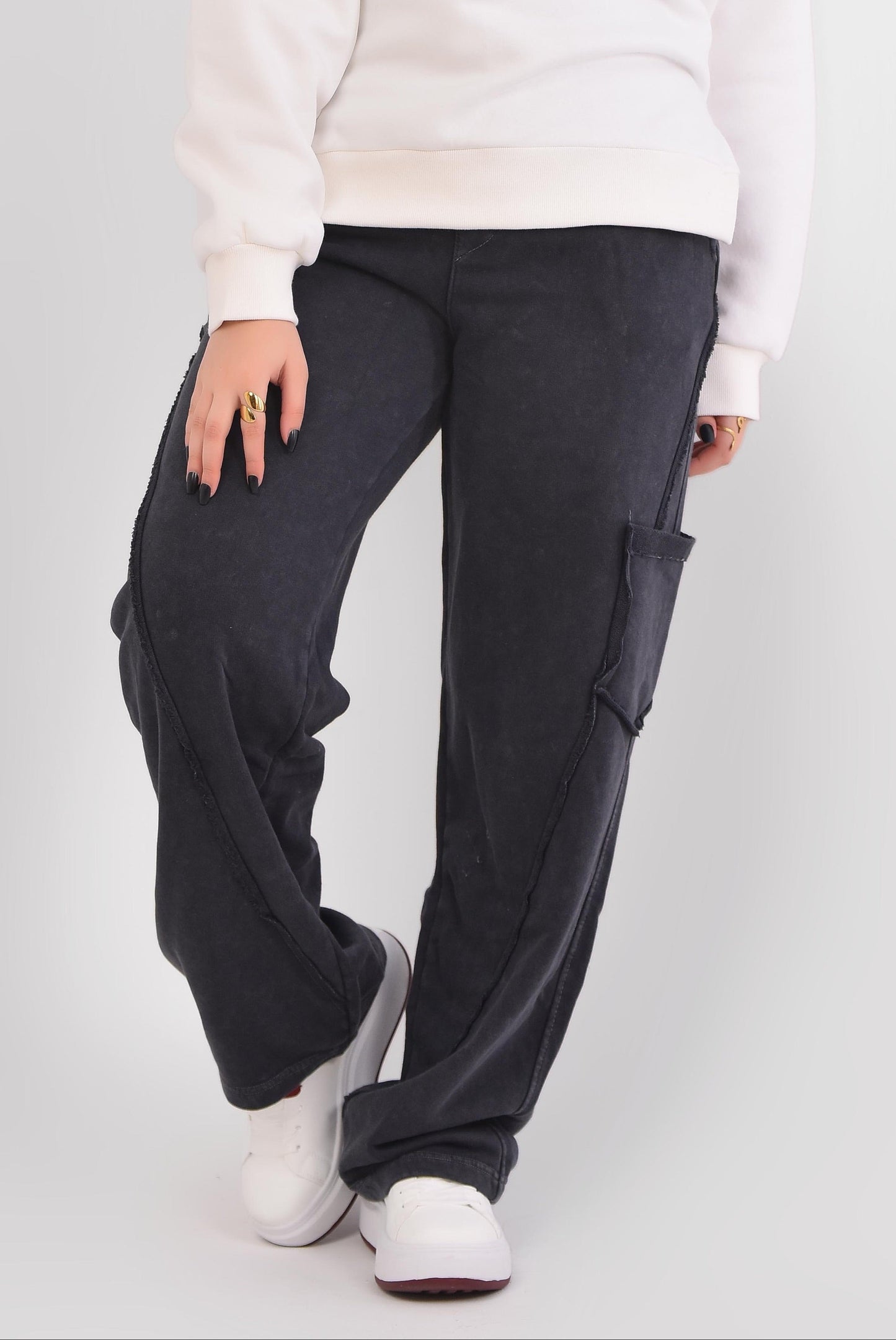 Washed Cargo Sweatpants