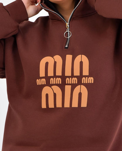 Oversized Half-Zip Sweatshirt