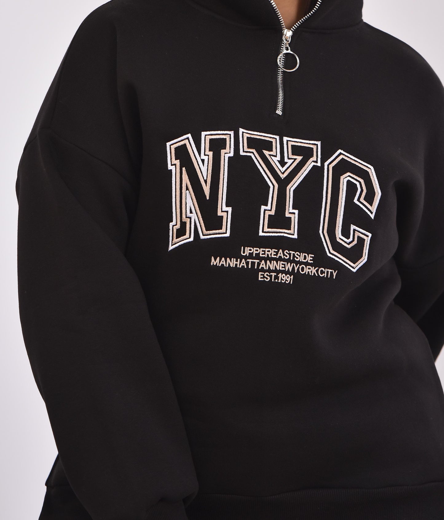 Oversized Half-Zip Sweatshirt NYC
