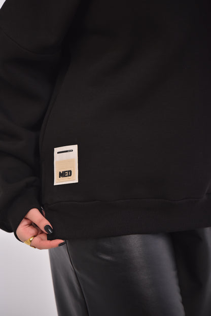 Luxe Relaxed Half-Zip Sweatshirt