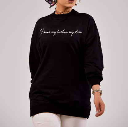 Sweatshirt I wear my heart - Mink Pink Store