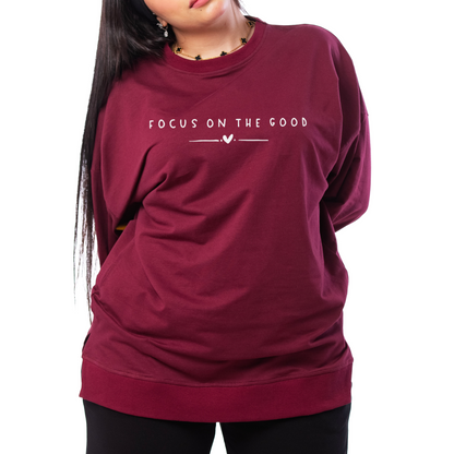 Sweatshirt -focus on the good - Mink Pink Store