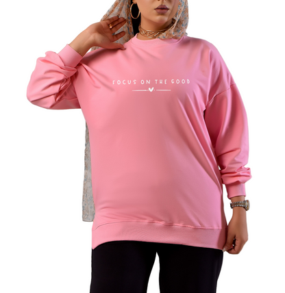 Sweatshirt -focus on the good - Mink Pink Store